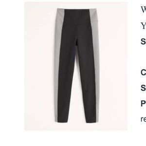 Black and Gray Colorblock Leggings